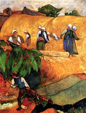 Harvest Scene, Paul Gauguin